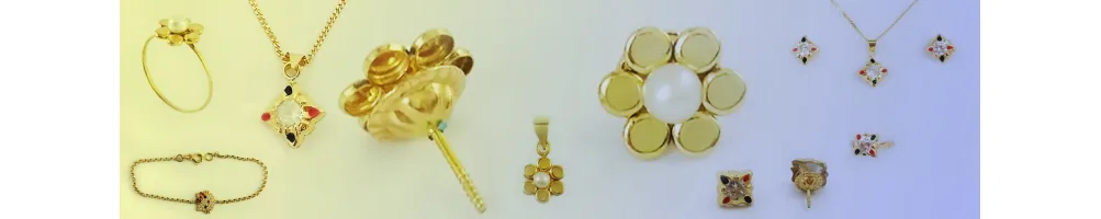 Série de boucles pour enfants en or 18 carats